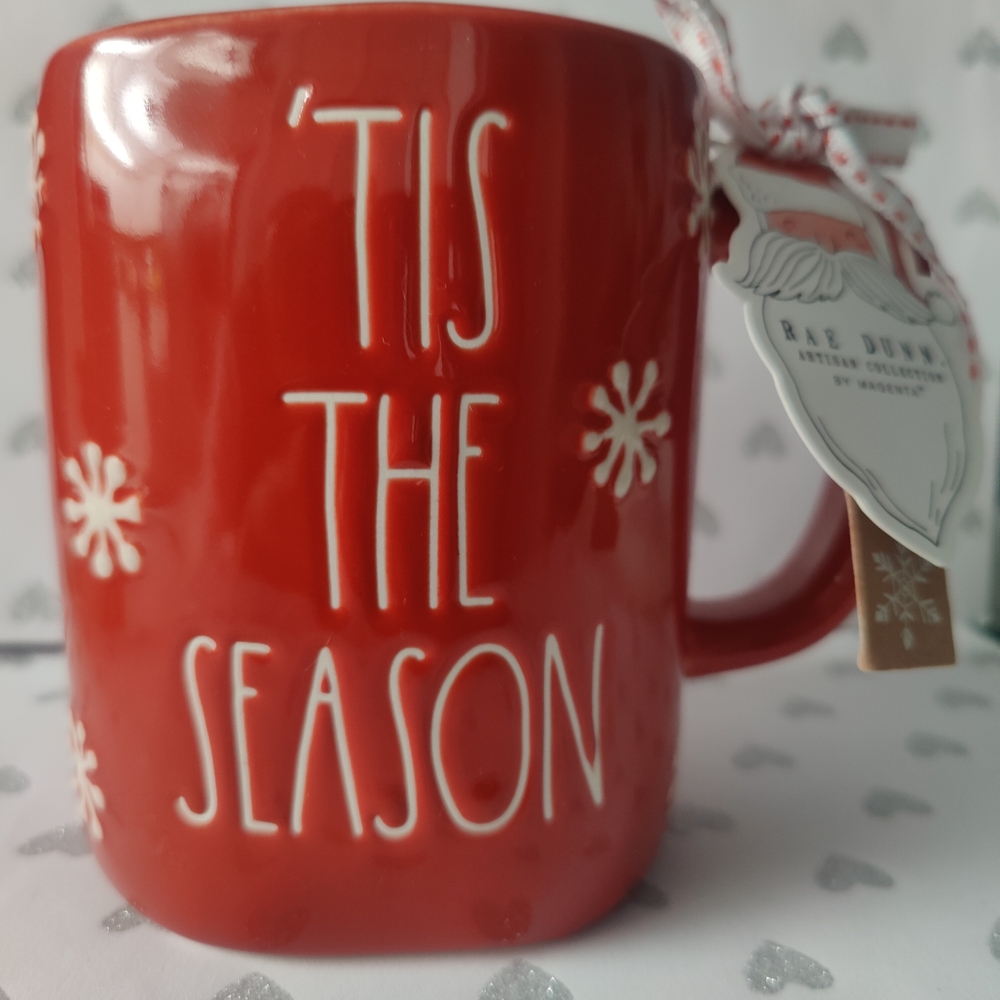 Rae Dunn Festive Red Holiday Mug